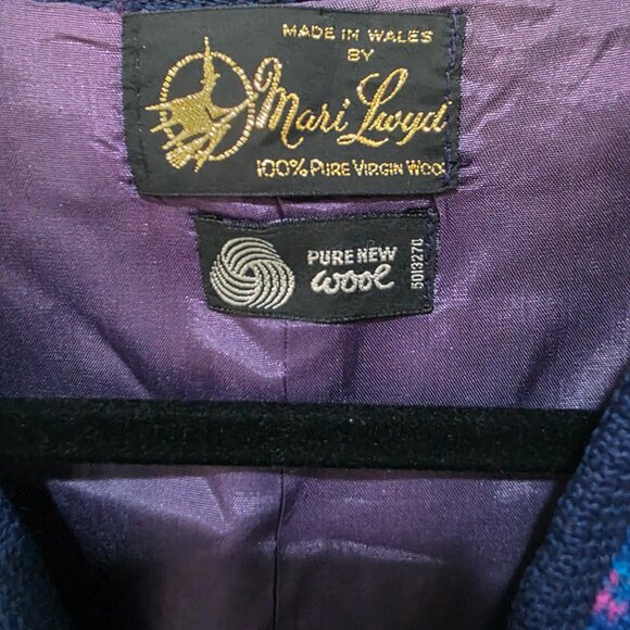 Mari Lwyd Vintage Sweater Vest Multicolor 100% Pure Virgin Wool - Picture 2 of 8